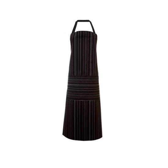 Prestige Black/Red Stripe Bib Apron IG PEGA078