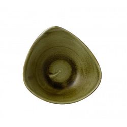 Stonecast Plume Olive Triangle Bowl 23.5cm - 1x12