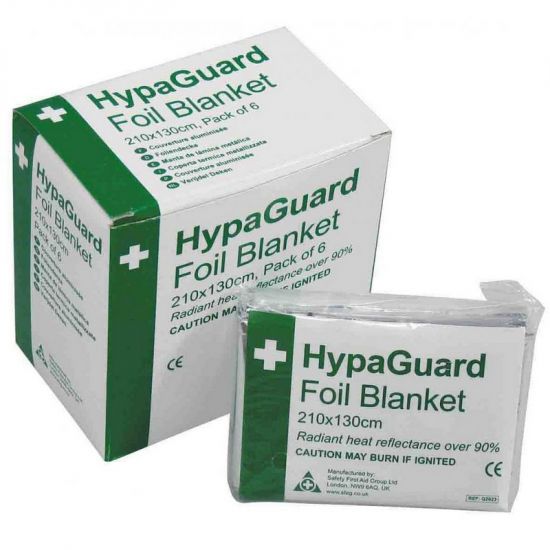 HypaGuard Foil Blanket, Box Of 6 - (210 X 130 Cm) IG Q2023T