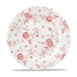 Rose Chintz Cranberry Plate 10.875 Inches Box 6