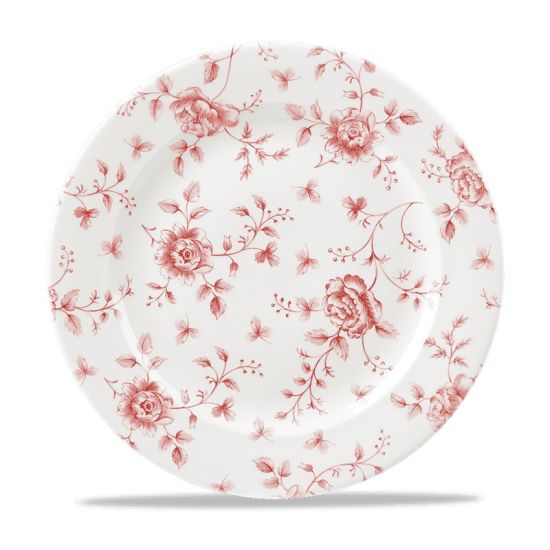 Rose Chintz Cranberry Plate 10.875 Inches Box 6 IG RCCVP581 Rose Chintz Cranberry Plate 10.875 Inches Box 6 IG RCCVP581
