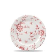 Rose Chintz Cranberry Profile Plate 6.5 Inches Box 6
