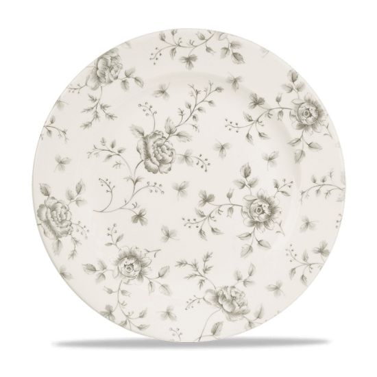 Rose Chintz Grey Profile Plate 10 7/8 Inches Box 6 IG RCGVP581 Rose Chintz Grey Profile Plate 10 7/8 Inches Box 6 IG RCGVP581