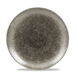 Raku Quartz Black Evolve Coupe Plate 10.25 Inches Box 12