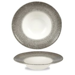 Raku Quartz Black Profile Wide Rim Bowl Large 10.90 Inches Box 12