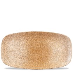 Raku Garnet Orange Oblong Chefs Plate 13 7/8X7 3/8 Inches Box 6