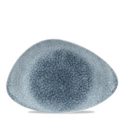 Raku Topaz Blue Triangle Chefs Plate 12 InchesX8 Inches Box 6