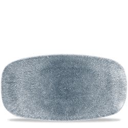 Raku Topaz Blue Oblong Chefs Plate 13 7/8X7 3/8 Inches Box 6