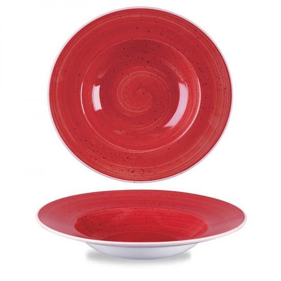 Stonecast Berry Red Profile Wide Rim Bowl Large 10.90 Inches Box 12 IG SBRSVWBL1