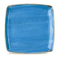 Stonecast Cornflower Blue Square Deep Plate 10.5 Inches Box 6