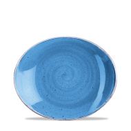 Stonecast Cornflower Blue Oval Plate 7.75 Inches Box 12