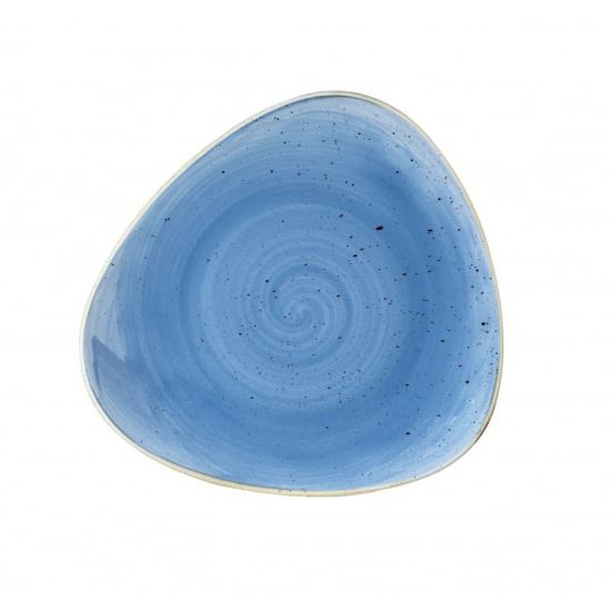 Stonecast Cornflower Blue Triangle Plate 7.75 Inches Box 12 IG SCFSTR71 Stonecast Cornflower Blue Triangle Plate 7.75 Inches Box 12 IG SCFSTR71