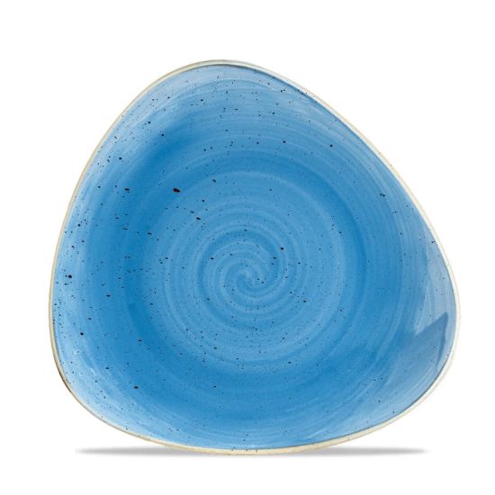 Stonecast Cornflower Blue Triangle Plate 9 Inches Box 12 IG SCFSTR91 Stonecast Cornflower Blue Triangle Plate 9 Inches Box 12 IG SCFSTR91