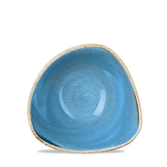Stonecast Cornflower Blue Triangular Bowl 6 Inches Box 12 IG SCFSTRB61 Stonecast Cornflower Blue Triangular Bowl 6 Inches Box 12 IG SCFSTRB61