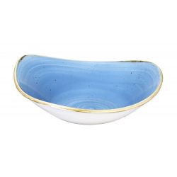 Stonecast Cornflower Blue Triangular Bowl 7.25 Inches Box 12