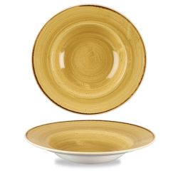 Stonecast Mustard Profile Wide Rim Bowl Large 10.90 Inches Box 12