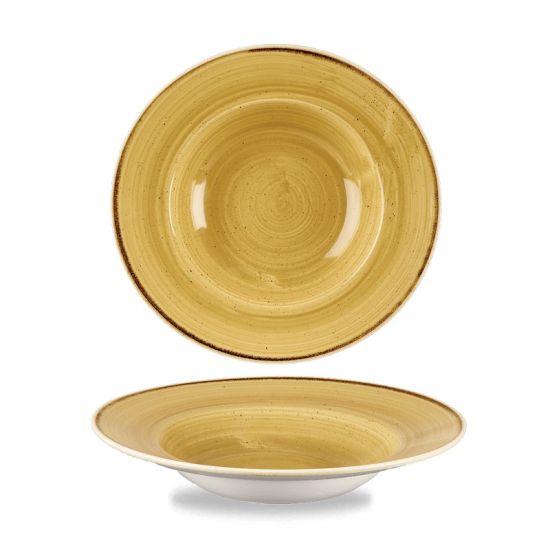 Stonecast Mustard Profile Wide Rim Bowl Med 9.4 Inches Box 12 IG SMSSVWBM1 Stonecast Mustard Profile Wide Rim Bowl Med 9.4 Inches Box 12 IG SMSSVWBM1