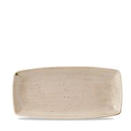 Stonecast Nutmeg Cream X Squared Oblong Plate 11.75 Inches Box 12