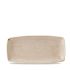 Stonecast Nutmeg Cream X Squared Oblong Plate 11.75 Inches Box 12