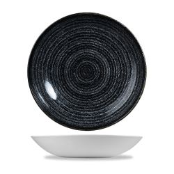 Studio Prints Charcoal Black Evolve Coupe Bowl 9.75 Inches Box 12