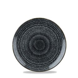Studio Prints Charcoal Black Evolve Coupe Plate 6.5 Inches Box 12