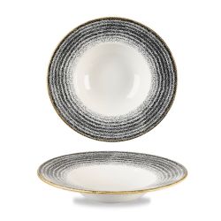 Studio Prints Charcoal Black Profile Wide Rim Bowl Med 9.4 Inches Box 12