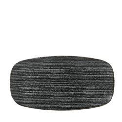 Studio Prints Charcoal Black Oblong Chefs Plate 11 3/4X6 Inches Box 12