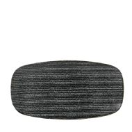 Studio Prints Charcoal Black Oblong Chefs Plate 13 7/8X7 3/8 Inches Box 6