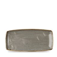 Stonecast Grey X Squared Oblong Plate 11.75 Inches Box 12