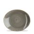 Stonecast Grey Orbit Oval Coupe Plate 7.75 Inches Box 12