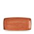 Stonecast Orange X Squared Oblong Plate 11.75 Inches Box 12