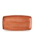 Stonecast Orange X Squared Oblong Plate 13.75 Inches Box 6