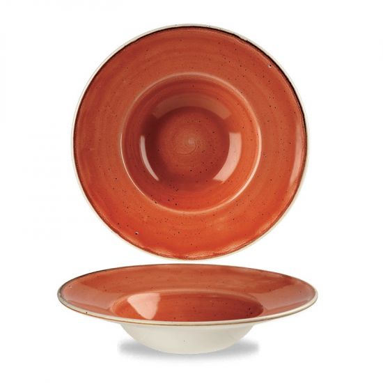 Stonecast Orange Profile Wide Rim Bowl Med 9.4 Inches Box 12 IG SSOSVWBM1