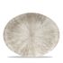 Stone Agate Grey Orbit Oval Coupe Plate 12.5 Inches Box 12