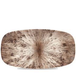 Stone Zircon Brown Oblong Chefs Plate 13 7/8X7 3/8 Inches Box 6