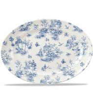 Toile Prague Classic Oval Plate 14.375 Inches Box 6