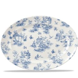 Toile Prague Classic Oval Plate 14.375 Inches Box 6