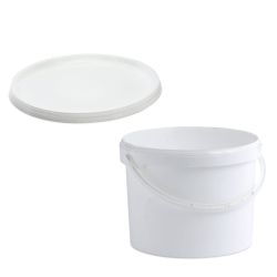 White Food Grade Bucket With Lid And Handle 16 Litre Capacity