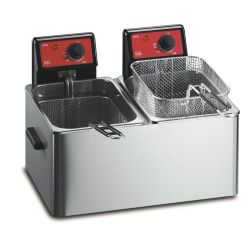 FriFri Profi+ 6 + 6 Electric Counter-top Twin Tank Fryer - 2 Baskets - W 540 Mm - 2 X 4.6 KW
