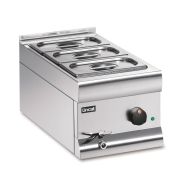 Silverlink 600 Electric Counter-top Bain Marie - Wet Heat - Gastronorms - Base + Dish Pack - W 300 Mm - 1.0 KW