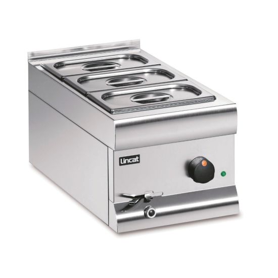 Silverlink 600 Electric Counter-top Bain Marie - Wet Heat - Gastronorms - Base + Dish Pack - W 300 Mm - 1.0 KW LIN BM3AW Silverlink 600 Electric Counter-top Bain Marie - Wet Heat - Gastronorms - Base + Dish Pack - W 300 Mm - 1.0 KW LIN BM3AW