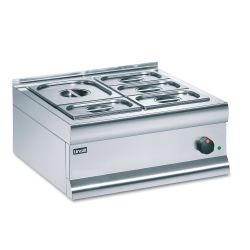 Silverlink 600 Electric Counter-top Bain Marie - Dry Heat - Gastronorms - Base + Dish Pack - W 600 Mm - 0.75 KW