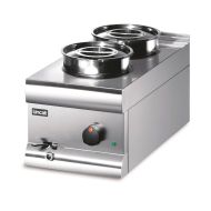 Silverlink 600 Electric Counter-top Bain Marie - Wet Heat - Round Pots - Base + 2 Pots - W 300 Mm - 1.0 KW