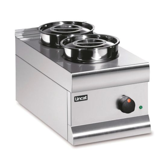 Silverlink 600 Electric Counter-top Bain Marie - Dry Heat - Round Pots - Base + 2 Pots - W 300 Mm - 0.5 KW LIN BS3