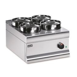 Silverlink 600 Electric Counter-top Bain Marie - Dry Heat - Round Pots - Base + 4 Pots - W 450 Mm - 0.75 KW