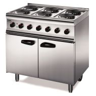 Silverlink 600 Electric Free-standing Oven Range - Castors At Rear - 6 Plates - W 900 Mm - 16.5 KW [3-Phase]