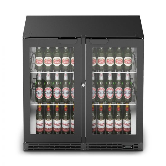 IMC IMCool C90 Bottle Cooler - 206 Bottle Capacity - Black Doors - W 900 Mm - 0.46 KW LIN F82-090-B