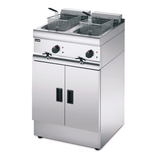 Silverlink 600 Electric Free-standing Twin Tank Fryer - 2 Baskets - W 600 Mm - 2 X 6.0 KW LIN J12