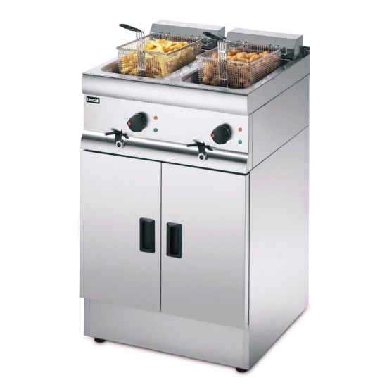 Silverlink 600 Electric Free-standing Twin Tank Fryer - 2 Baskets - W 600 Mm - 2 X 9.0 KW LIN J18