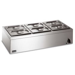 Lynx 400 Electric Counter-top Bain Marie - Wet Heat - Inc. 6 X 1/4 GN Dishes - W 850 Mm - 0.75 KW Lynx 400 Electric Counter-top Bain Marie - Wet Heat - Inc. 6 X 1/4 GN Dishes - W 850 Mm - 0.75 KW